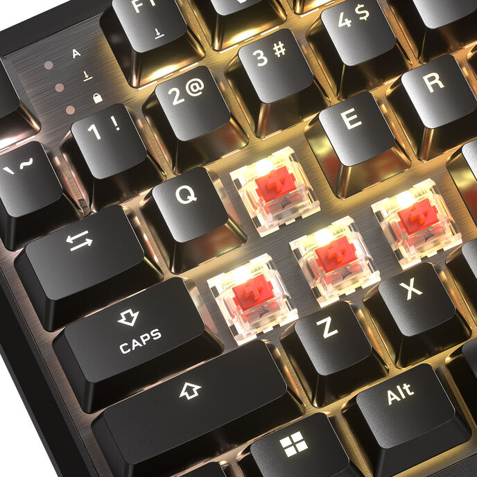 Corsair K70 Core TKL Gaming keyboard, RGB - black, Corsair MLX Red V2 Switches