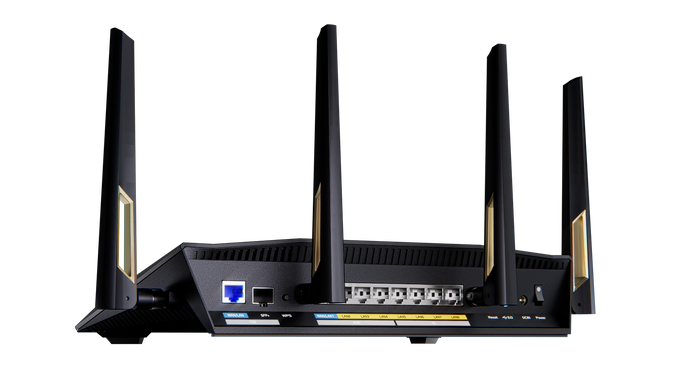 ASUS RT-BE88U wireless router 10 Gigabit Ethernet Dual-band (2.4 GHz / 5 GHz) Black, Grey