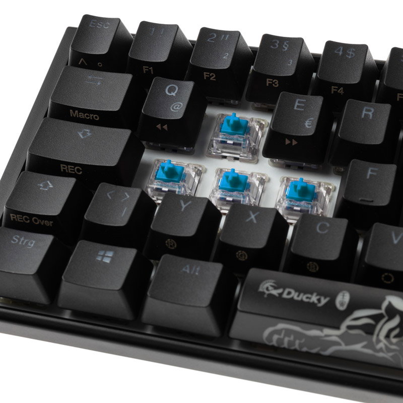 Ducky One 3 Classic Black/White SF Gaming keyboard, RGB LED - MX-Blue