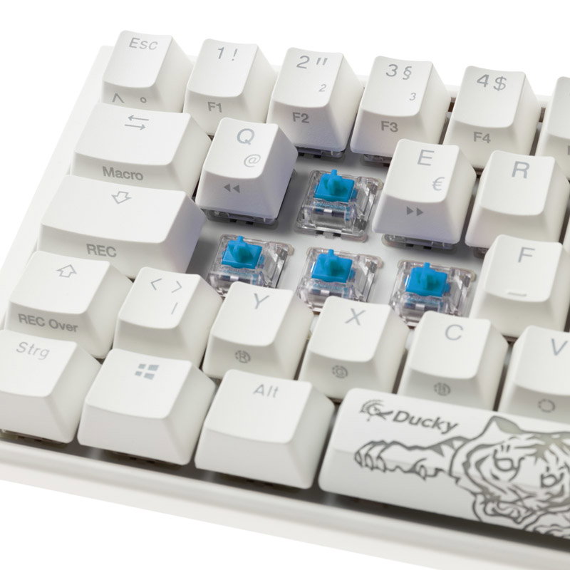 Ducky One 3 Classic Pure White SF Gaming keyboard, RGB LED - MX-Blue