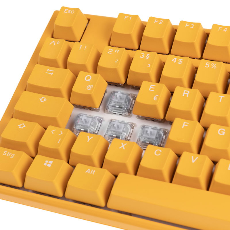 Ducky One 3 Yellow TKL Gaming keyboard, RGB LED - MX-Clear