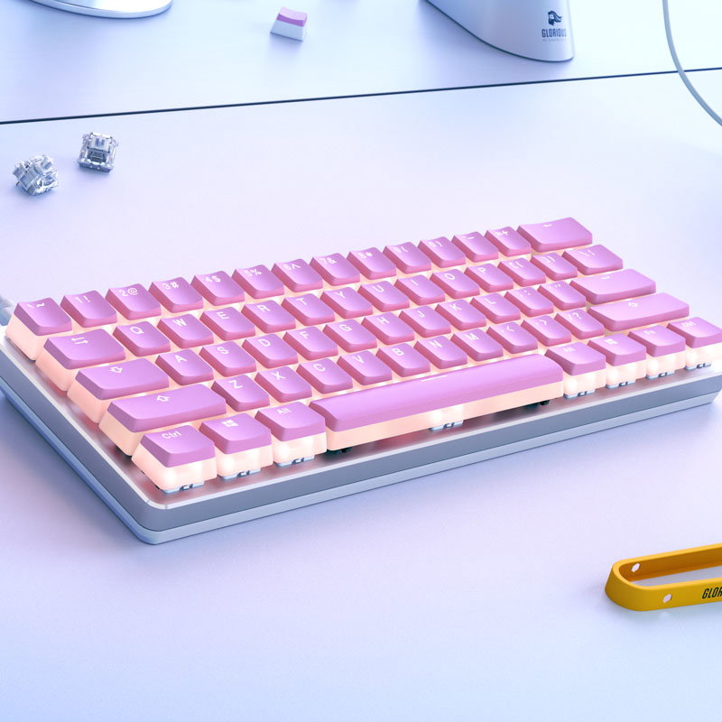 Glorious Aura Keycaps - 145 Keycaps, pink - US-Layout