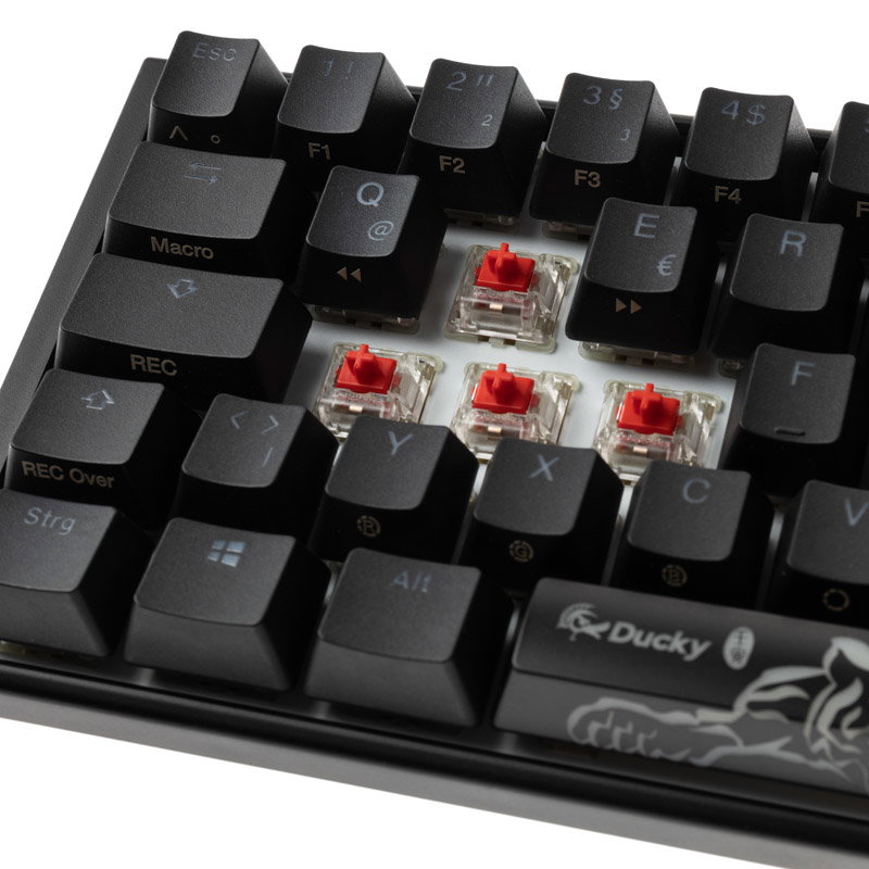 Ducky One 3 Classic Black/White SF Gaming keyboard, RGB LED - MX-Red
