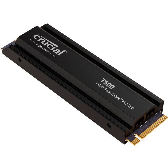 Crucial T500 NVMe SSD, PCIe 4.0 M.2 Typ 2280 - 4 TB - with Khlkrper