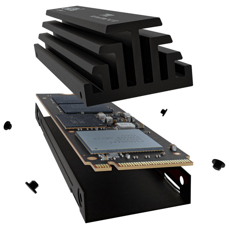 Crucial T700 NVMe SSD, PCIe 5.0 M.2 Typ 2280 - 1 TB with Khlkrper