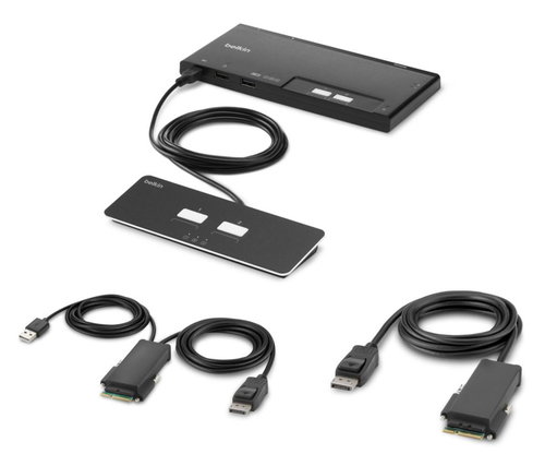 2-PORT SINGLE HEAD DP MODULAR - SECURE KVM SWITCH PP4.0 W/REMOTE
