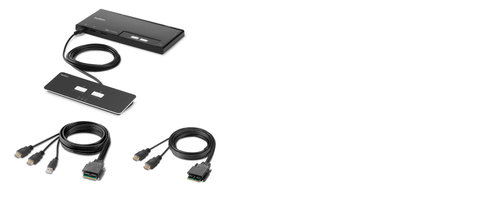 2-PORT DUAL HEAD HDMI MODULAR - SECURE KVM SWITCH PP4.0 W/REMOTE