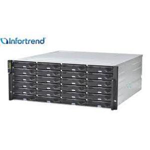 EonStor DS 1000 Gen2 4U/24bay, High IOPS Solutions, Dual Redundant Infortrend Controller Subsystem, Incl. 2x12Gb SAS EXP. Ports, 8x1G iSCSI ports +2x Host Board Slot(s), 4x8GB, 2x(PSU+FAN Module), 2x (Super Capacitor+Flash, 16GB Cache Module per Controller), 24xdrive trays and 1xRackmount kit