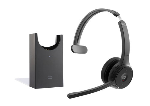 HEADSET 721 WIRELESS - SINGLE+STAND CARBON BLACK USBA B