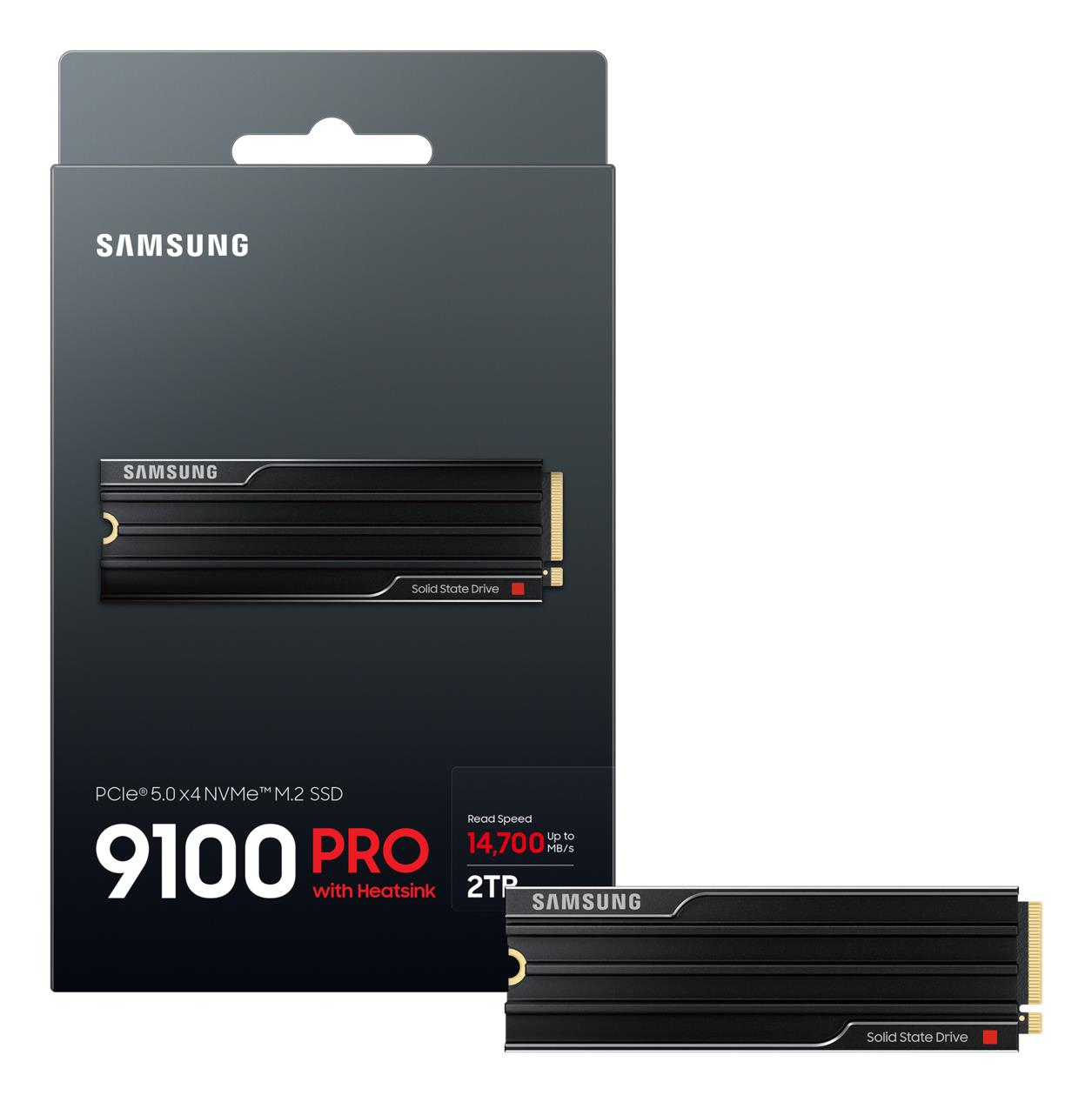 SSD SAMSUNG 9100 PRO 2TB M.2 PCIe Gen5 NVMe TLC Write speed 13400 MBytes/sec Read speed 14700 MBytes/sec 2.38mm TBW 1200 TB MZ-VAP2T0CW