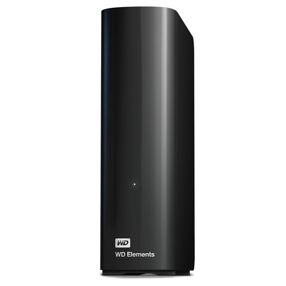 External HDD WESTERN DIGITAL Elements Desktop 10TB USB 3.0 Drives 1 Black WDBWLG0100HBK-EESN