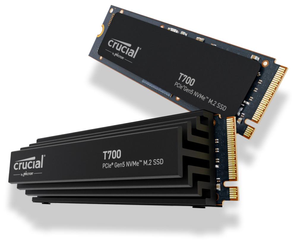 SSD CRUCIAL T700 2TB M.2 PCIe Gen5 NVMe TLC Write speed 11800 MBytes/sec Read speed 12400 MBytes/sec TBW 1200 TB CT2000T700SSD5