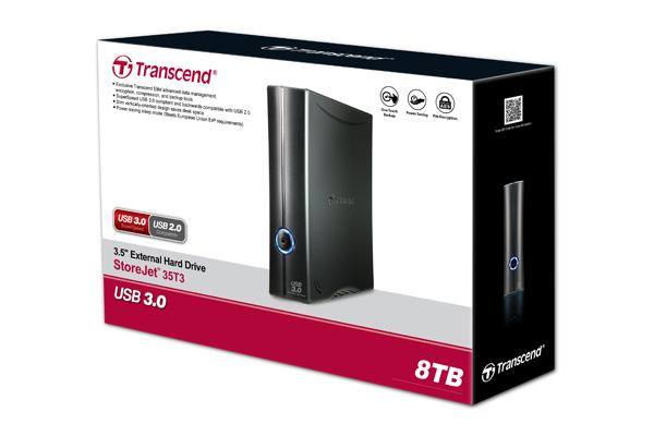 External HDD TRANSCEND StoreJet 8TB USB 3.1 Drives 1 Black TS8TSJ35T3