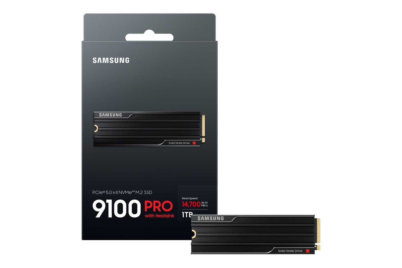 SSD SAMSUNG 9100 PRO 1TB M.2 PCIe Gen5 NVMe TLC Write speed 13300 MBytes/sec Read speed 14700 MBytes/sec 2.38mm TBW 600 TB MZ-VAP1T0CW
