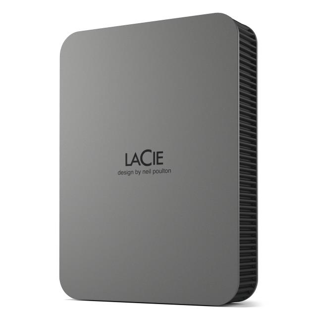 External HDD LACIE Mobile Drive Secure STLR5000400 5TB USB-C USB 3.2 Colour Space Gray STLR5000400