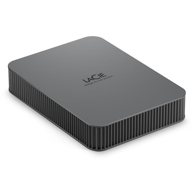 External HDD LACIE Mobile Drive Secure STLR5000400 5TB USB-C USB 3.2 Colour Space Gray STLR5000400