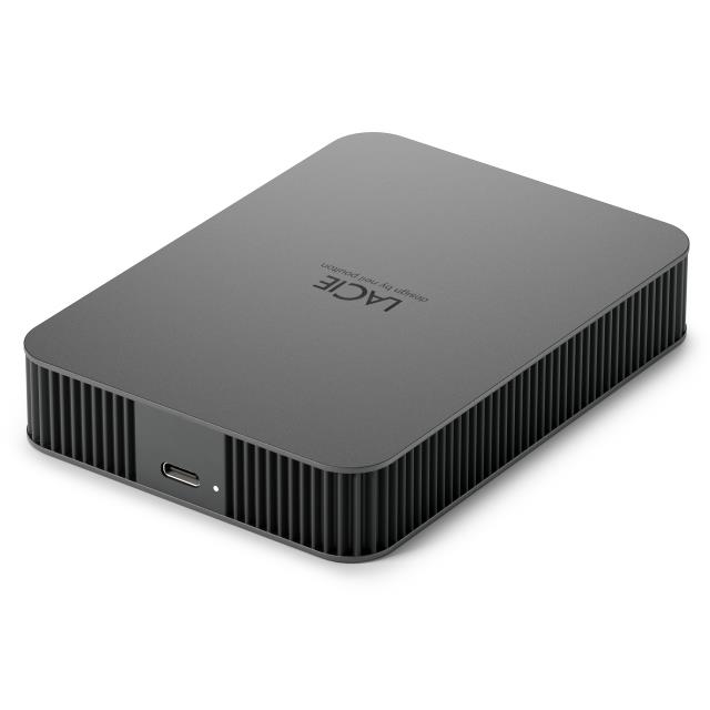 External HDD LACIE Mobile Drive Secure STLR5000400 5TB USB-C USB 3.2 Colour Space Gray STLR5000400