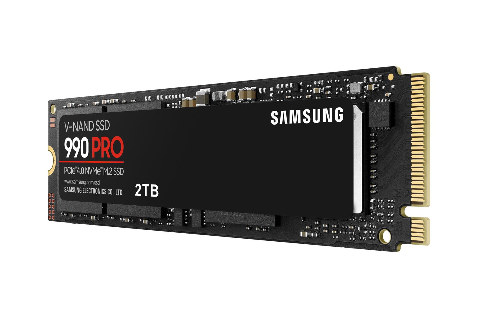 SSD SAMSUNG 990 PRO 2TB M.2 PCIE NVMe MLC Write speed 6900 MBytes/sec Read speed 7450 MBytes/sec 2.3mm TBW 1200 TB MTBF 1500000 hours MZ-V9P2T0BW