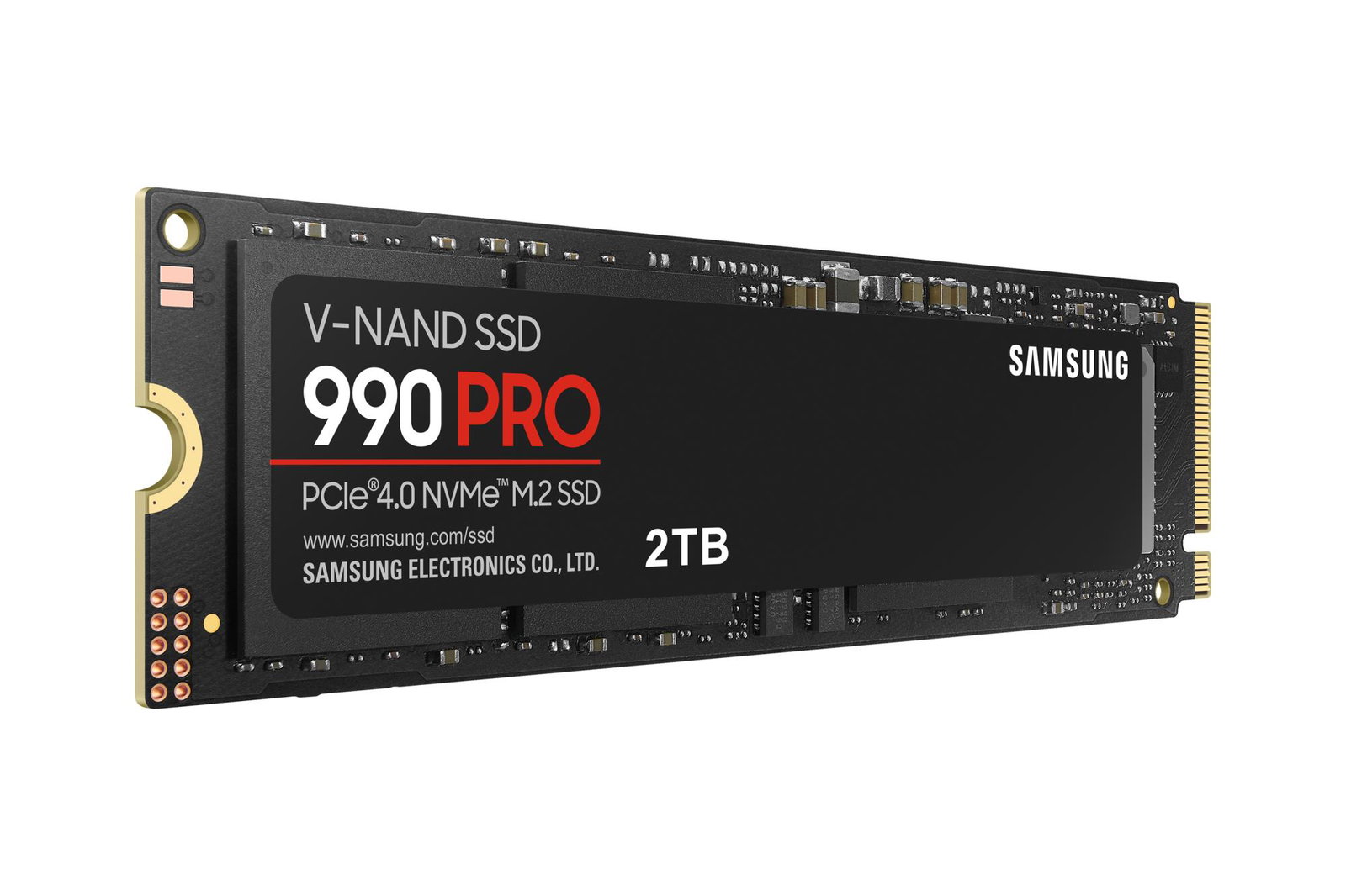 SSD SAMSUNG 990 PRO 2TB M.2 PCIE NVMe MLC Write speed 6900 MBytes/sec Read speed 7450 MBytes/sec 2.3mm TBW 1200 TB MTBF 1500000 hours MZ-V9P2T0BW