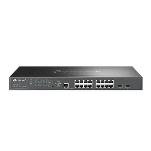 OMADA 16-PORT L2+ POE SWITCH - 16X2.5G+2X10GE SFP+ WITH 8X POE+