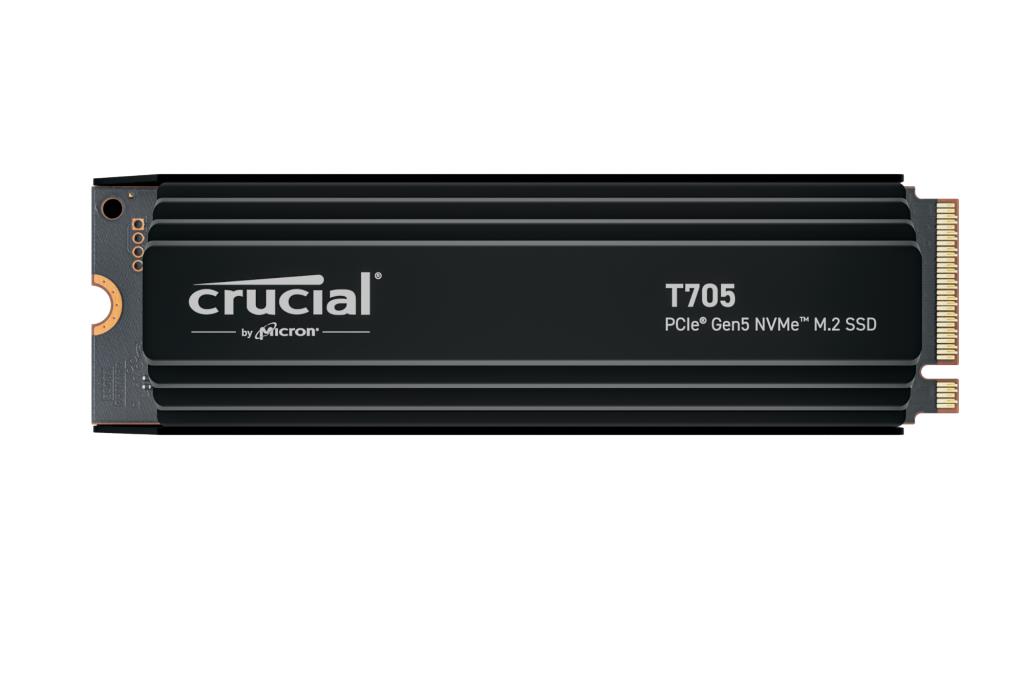 SSD CRUCIAL T705 1TB M.2 PCIe Gen5 NVMe Write speed 10200 MBytes/sec Read speed 13600 MBytes/sec TBW 600 TB CT1000T705SSD5
