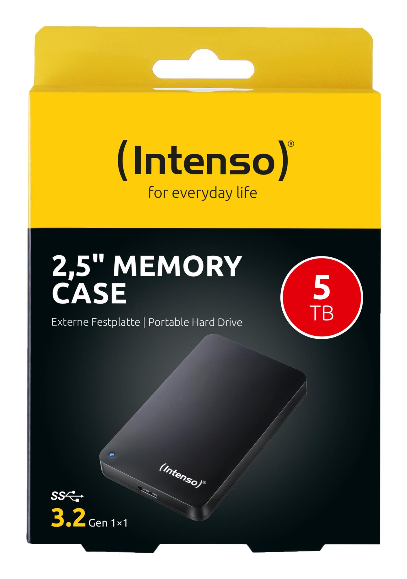 External HDD INTENSO 6021513 5TB USB 3.0 Colour Black 6021513