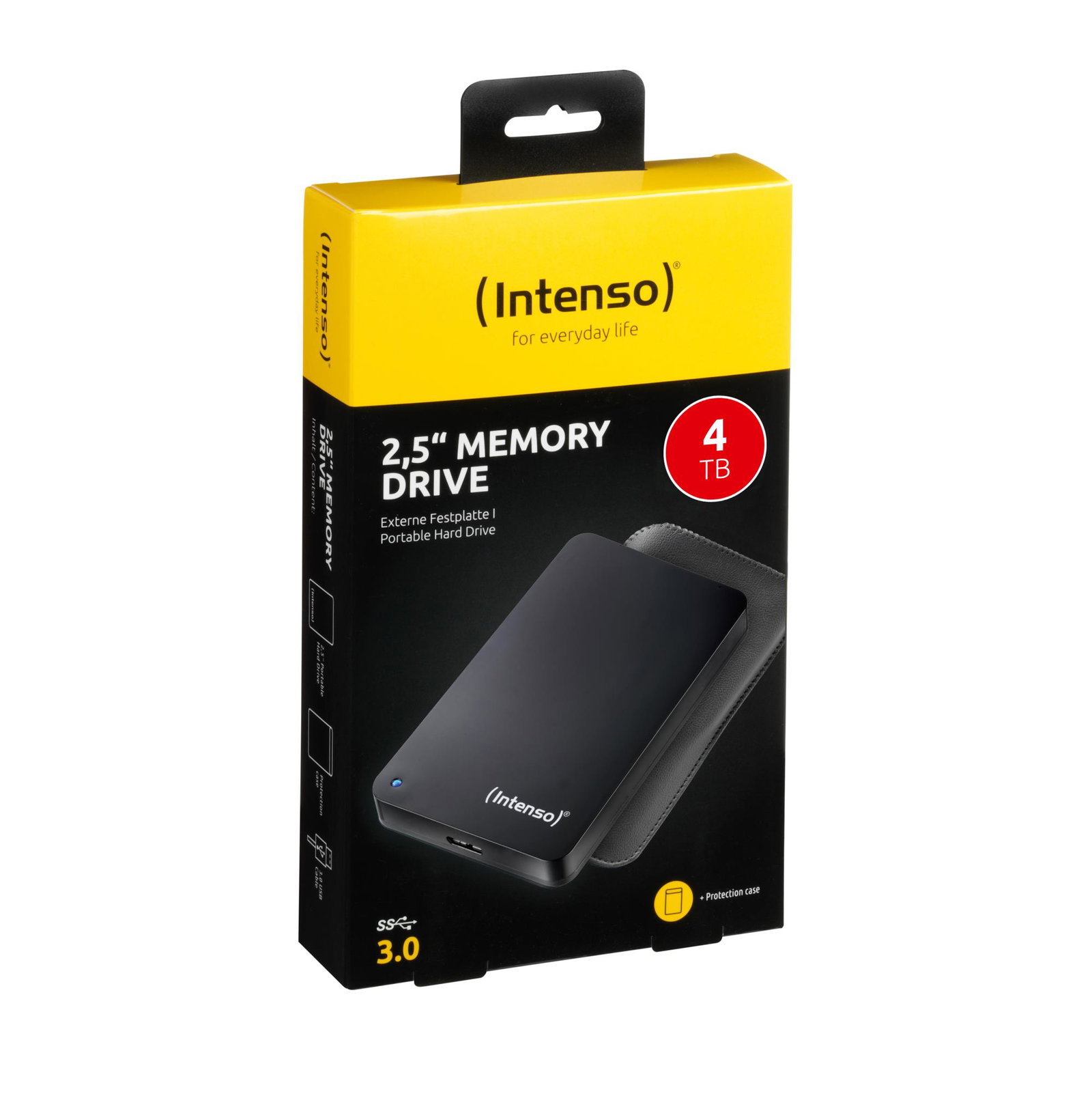 External HDD INTENSO 6023512 4TB USB 3.0 Colour Black 6023512