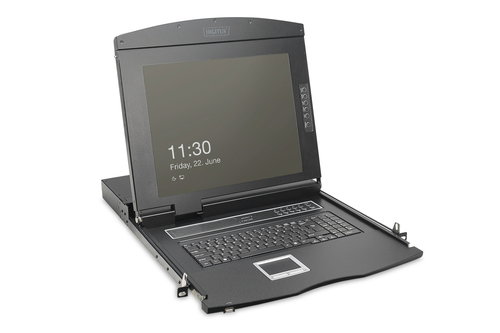 19 HD LCD KVM KONSOLE 8PORT VGA - GERMAN MGD 432CM HD TFT KVM