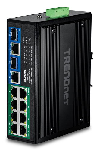 10-PORT INDUSTRIAL GIGABIT 400W - POE++ DIN-RAIL SWITCH