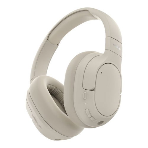 BELKIN SOUNDFORM ISOLATE KABELL - OVER-EAR-KOPFHOERER SAND