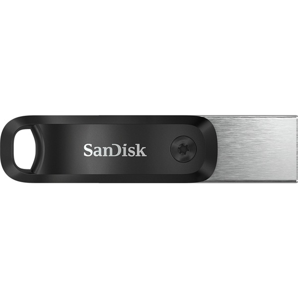 SanDisk iXpand Go 128 GB, USB-Stick - black/silver, USB-A 3.2 Gen 1, Apple Lightning Connector