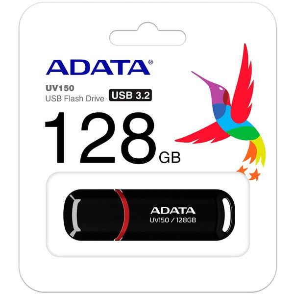 ADATA UV150 128 GB, USB-Stick - black/red, USB-A 3.2 Gen 1
