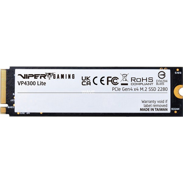Patriot SSD 4TB 7400/6400 VP4300 Lite M.2 PAT PCIe - black, PCIe 4.0 x4, NVMe 2.0, M.2 2280