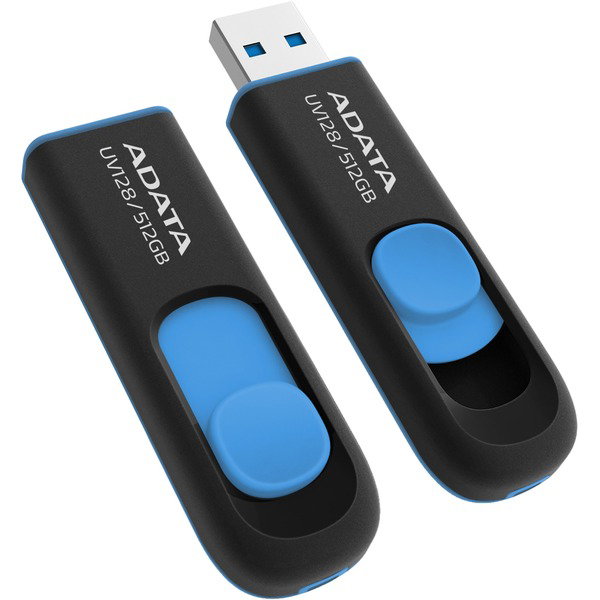 ADATA UV128 512 GB, USB-Stick - black/blue, USB-A 3.2 Gen 1