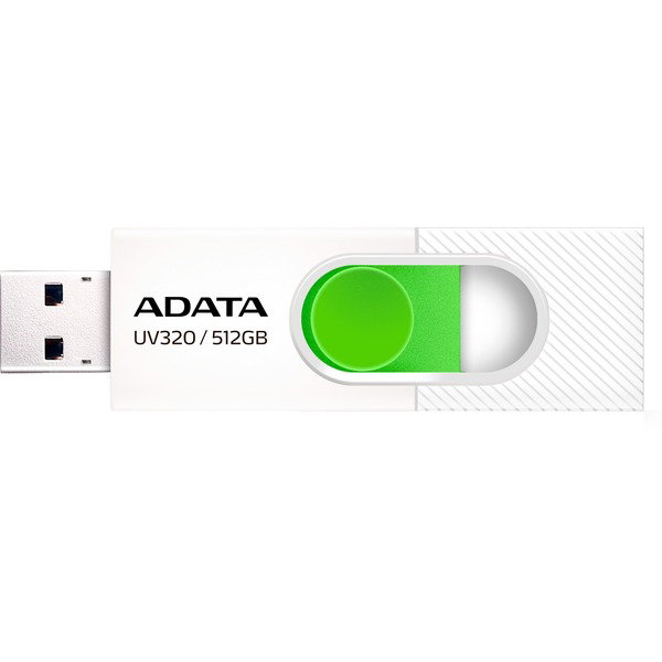 ADATA UV320 512 GB, USB-Stick - white/green, USB-A 3.2 Gen 1