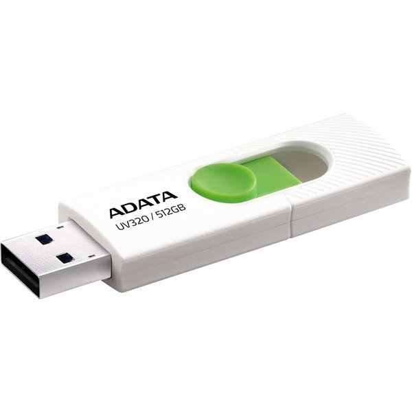 ADATA UV320 512 GB, USB-Stick - white/green, USB-A 3.2 Gen 1
