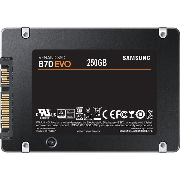 Samsung 870 EVO 250 GB, SSD - SATA 6 Gb/s, 2,5, intern