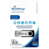 MediaRange Flexi-Drive 8 GB, USB-Stick - black/silver, USB-A 2.0, without Logo