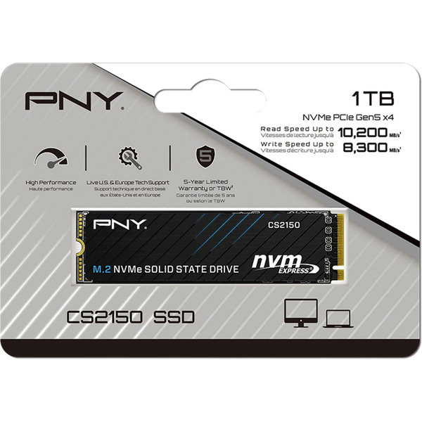PNY CS2150 1 TB, SSD - PCIe Gen5 x4 M.2 2280