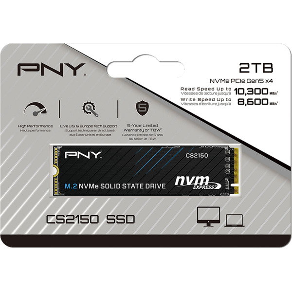 PNY CS2150 2 TB, SSD - PCIe Gen5 x4 M.2 2280