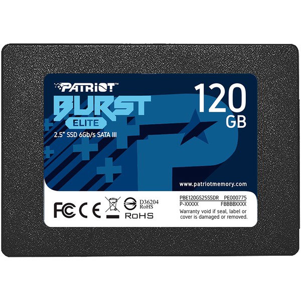 Patriot Burst Elite 120 GB, SSD - black, SATA 6 Gb/s, 2,5