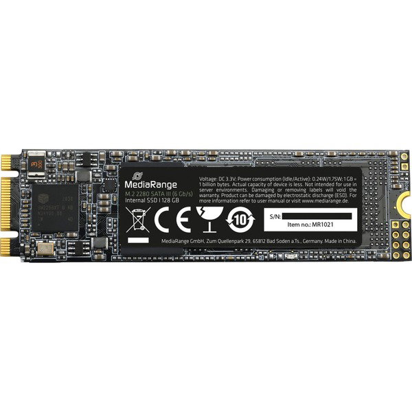 MediaRange MR1021 128 GB, SSD - SATA 6 Gb/s, M.2 2280