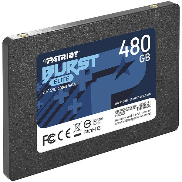 Patriot Burst Elite 480 GB, SSD - black, SATA 6 Gb/s, 2,5