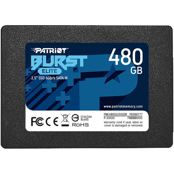 Patriot Burst Elite 480 GB, SSD - black, SATA 6 Gb/s, 2,5