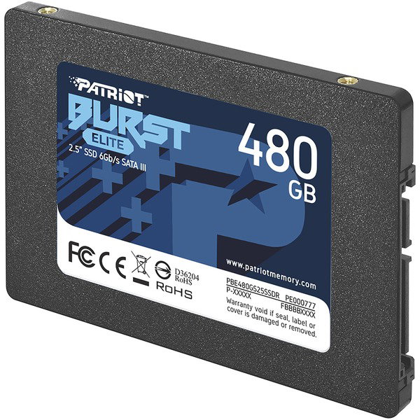 Patriot Burst Elite 480 GB, SSD - black, SATA 6 Gb/s, 2,5