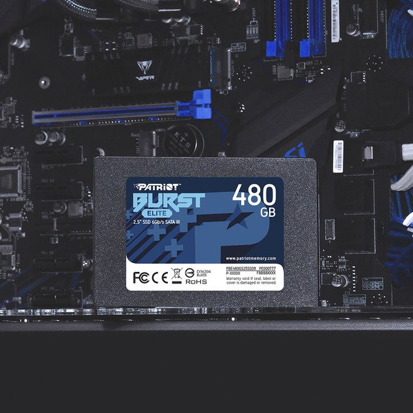 Patriot Burst Elite 480 GB, SSD - black, SATA 6 Gb/s, 2,5