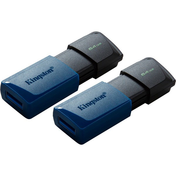 Kingston DataTraveler Exodia M 64 GB, USB-Stick - blue/black, USB-A 3.2 Gen 1, 2 Stck