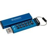Kingston IronKey Keypad 200 256 GB, USB-Stick - blue, USB-A 3.2 Gen 1