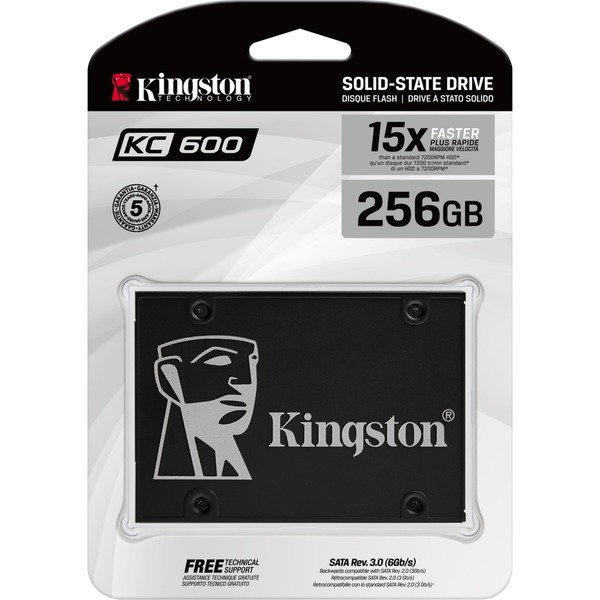 Kingston KC600 256 GB, SSD - black, SATA 6 Gb/s, 2,5