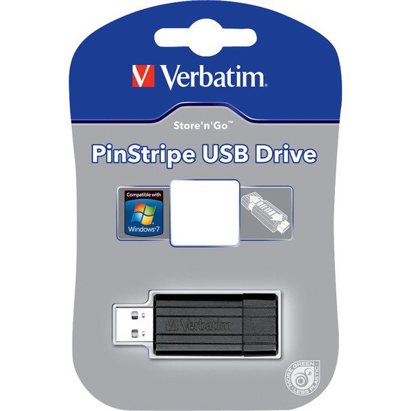 Verbatim Pin Stripe 8 GB, USB-Stick - black